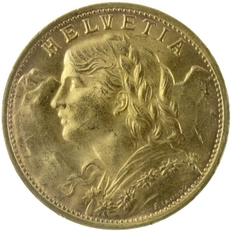 20 FRANS SUISSE - CAP OR NUMISMATIQUE SETE 20 FRANS SUISSE - CAP OR NUMISMATIQUE SETE