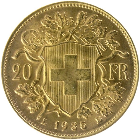 20 FRANS SUISSE - CAP OR NUMISMATIQUE SETE