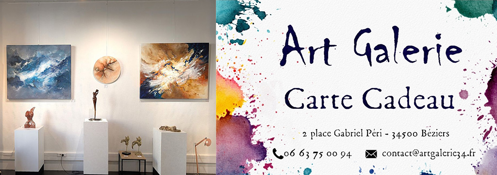 Art Galerie Béziers • carte cadeau pour offrir de l'art