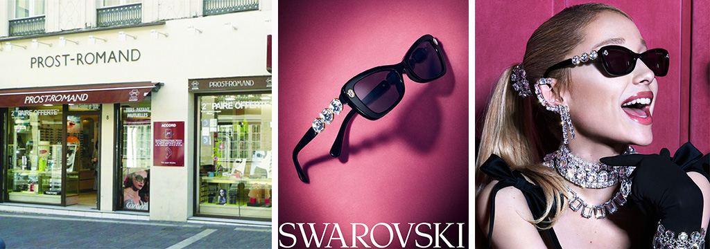 Opticien Prost Romand Béziers vend des lunettes Swarovski pour les Fêtes