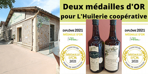 Deux médailles d’or pour l'huile d'olive de l’huilerie coopérative l’Olidoc de Clermont l'Hérault. Deux médailles d’or pour l'huile d'olive de l’huilerie coopérative l’Olidoc de Clermont l'Hérault.